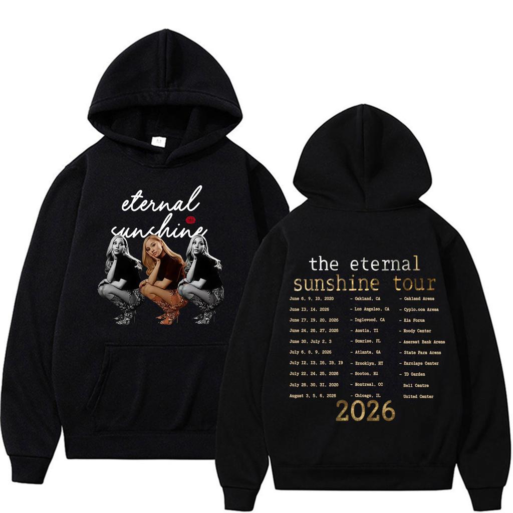 Ariana Grande Eternal Sunshine Tour 2026 Double Sided Print Hoodies Men Women High Quality Fashion Aesthetics Sweatshirts Hoodie