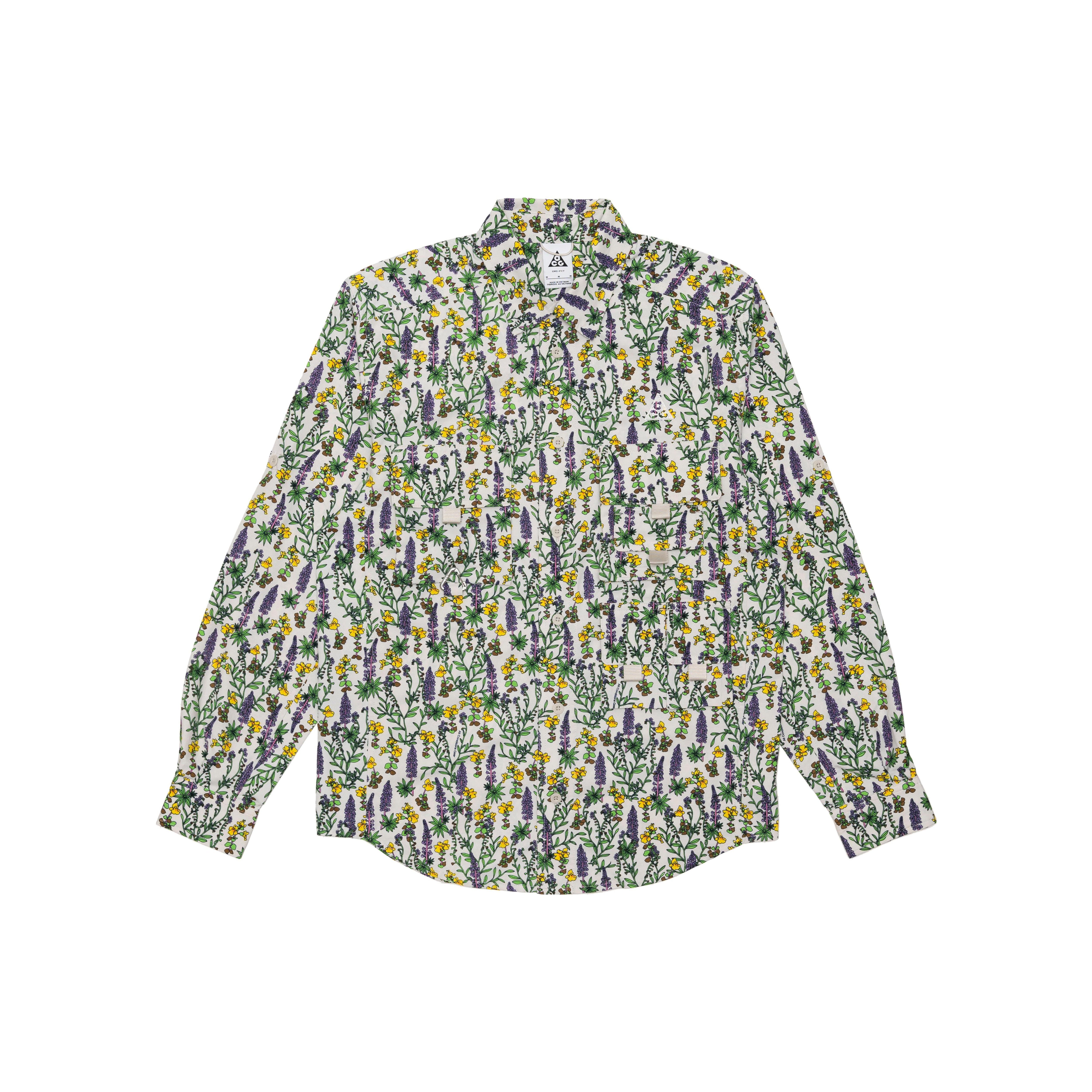 Nike SS22 Dri-FIT ACG UV Version Floral Long Sleeves Shirt Green Men s DN3942-072 XXL