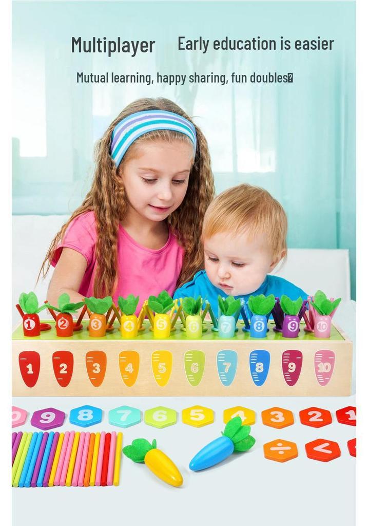 Early Education Radish Math Matching Set for Kids (Ages 3-6) - Educational Toy for Developing Thinking Skills