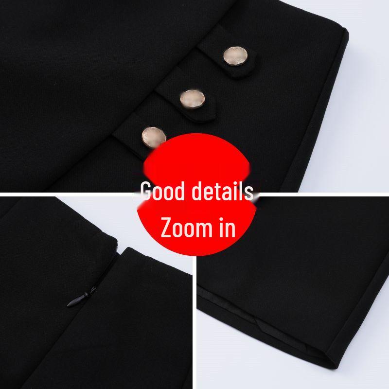 Women's High-Waisted Black A-Line Culottes: Spring/Summer 2026 Versatile Wide-Leg Casual Shorts.