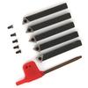 5Pcs 14in Indexable Turning Tool Set Cemented Carbide Machining Lathes Cutting Facing Tools