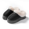 New Women's Thick-soled Cotton Slippers Home Indoor Couple Velvet Warm Feet Comfortable and Non-slip Winter Casual Cotton Mop