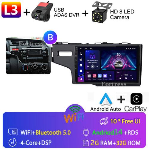 Touch screen For Honda Jazz 3 2015 - 2020 Fit 3 GP GK 2013 - 2020 Car Radio Multimedia Player GPS Navigation 4G Carplay 2Din DTS