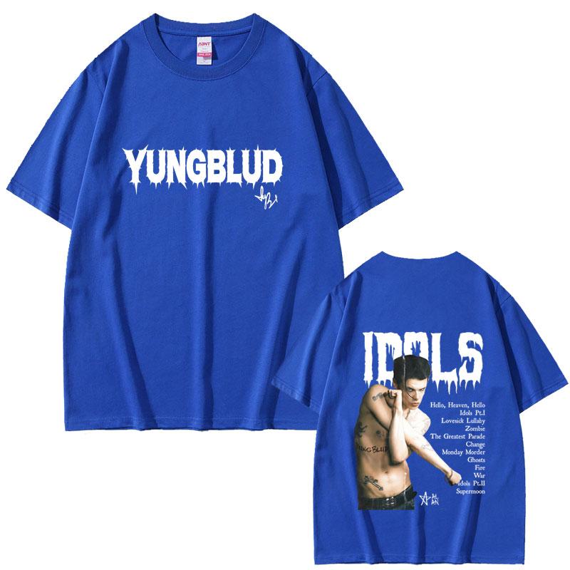 Rocker Yungblud IDOLS Graphic Tshirt Unisex Women Fashion Retro Rock T Shirts Unisex Casual Oversized Streetwear Male Vintage Tees