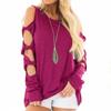 Women's Sexy Pullove Tops Off Shoulder Unique Sleeve Round Neck Top T-shirt