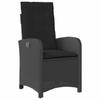 Vidaxl 9-Cz. Juego de Muebles de Jardín con Cojines, Negro, Ratán PE