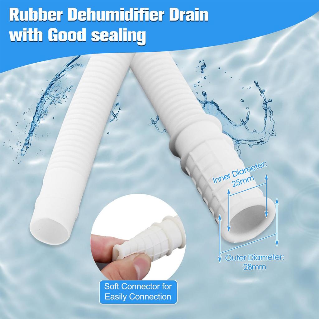 Dehumidifier Adapter Hose with Connection Clip Flexible Air Conditioners Drain Hose Garden Faucets Hose Replacement