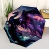 1pc Cosmic Dragon Soaring Through Celestial Waves Automatic Folding Umbrella - 3 Folding Design, Vivid Cartoon Pattern, Suitable for Outdoor Acti