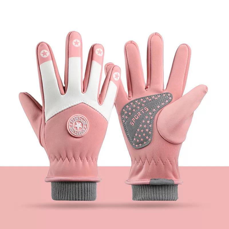 Children's Gloves for Boys and Girls, Suitable for Playing in the Snow, Cycling, Windproof, Skiing, Fleece-Lined, Thickened, Waterproof, Winter
