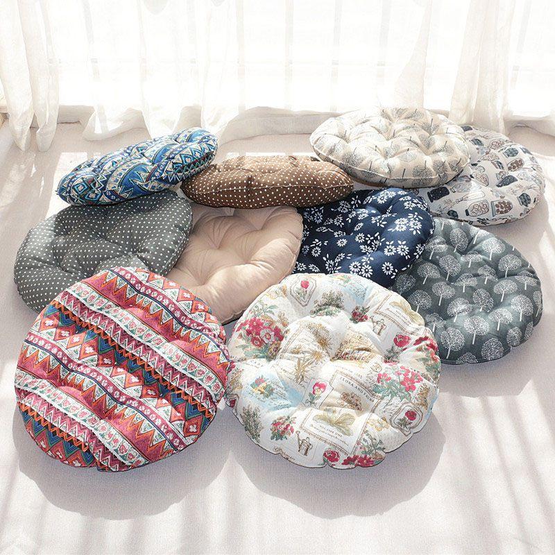 Luxurious Round Cushion Patio Tatami Meditation Mat Seat Pillow With Soft Touch Feeling