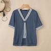 Casual Commute Zanzea Vneck Women Loose Short Sleeve Blouse