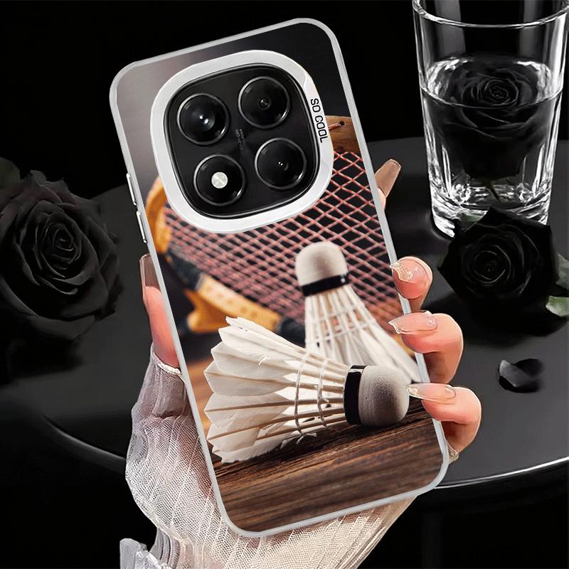 Badminton Sport Shockproof Phone Case for Xiaomi Redmi Note 15 14 13 12 Pro Plus 11 11S 11T 5G Cover Anti Fall Fundas