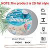 2D Flat, 1pc Round Aluminum Summer Beach Sign, Seashell & Flip Flop Metal Plaque, Ocean Wave & Starfish Coastal Design, Perfect for Beach House