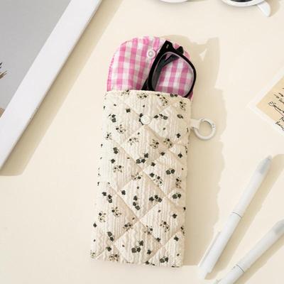 Korean Style Cotton Glasses Storage Bag Sweet Lipstick Bag Multi-Functional Sunglasses Pouch Lovely Eyeglasses Case