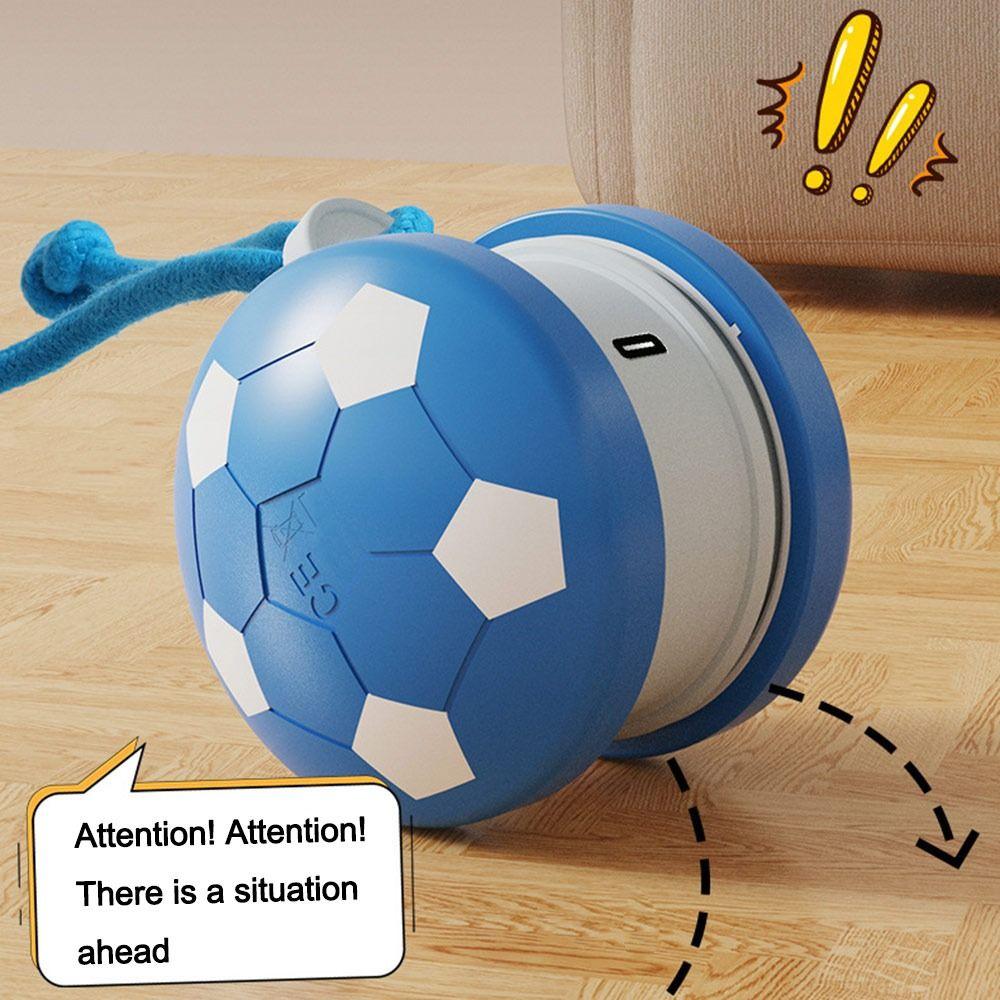 Automatic Pet Interactive Smart Rolling Ball with Tail Rope Quiet Obstacle Avoidance Electric Rolling Ball Self-entertaining