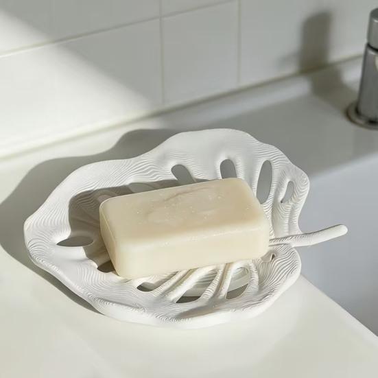 Travel Soap Holder Self Draining Dish, Tortoise Shell Bamboo Shape, Durable PLA Keep Shower Organizer Dry Extend Life Tray, for Bathroom And