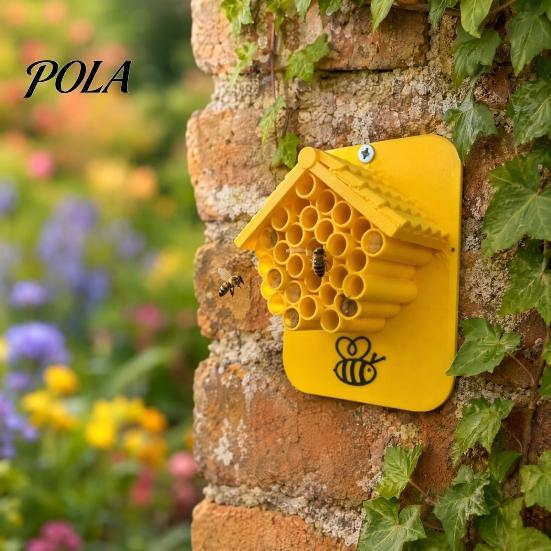 Waben Bienenhaus 2 Stück 3D Gedruckte Häuser, Gelbe Hotels, Haus Lockt Bestäuber in Ihren Garten, Insektenhotel für Draußen Wildbienen