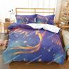 Phoenix Duvet Cover Set King Queen Size for Kids Boy Girls Bedding Set Yellow Animals Pattern Polyester Quilt Cover with Zipper