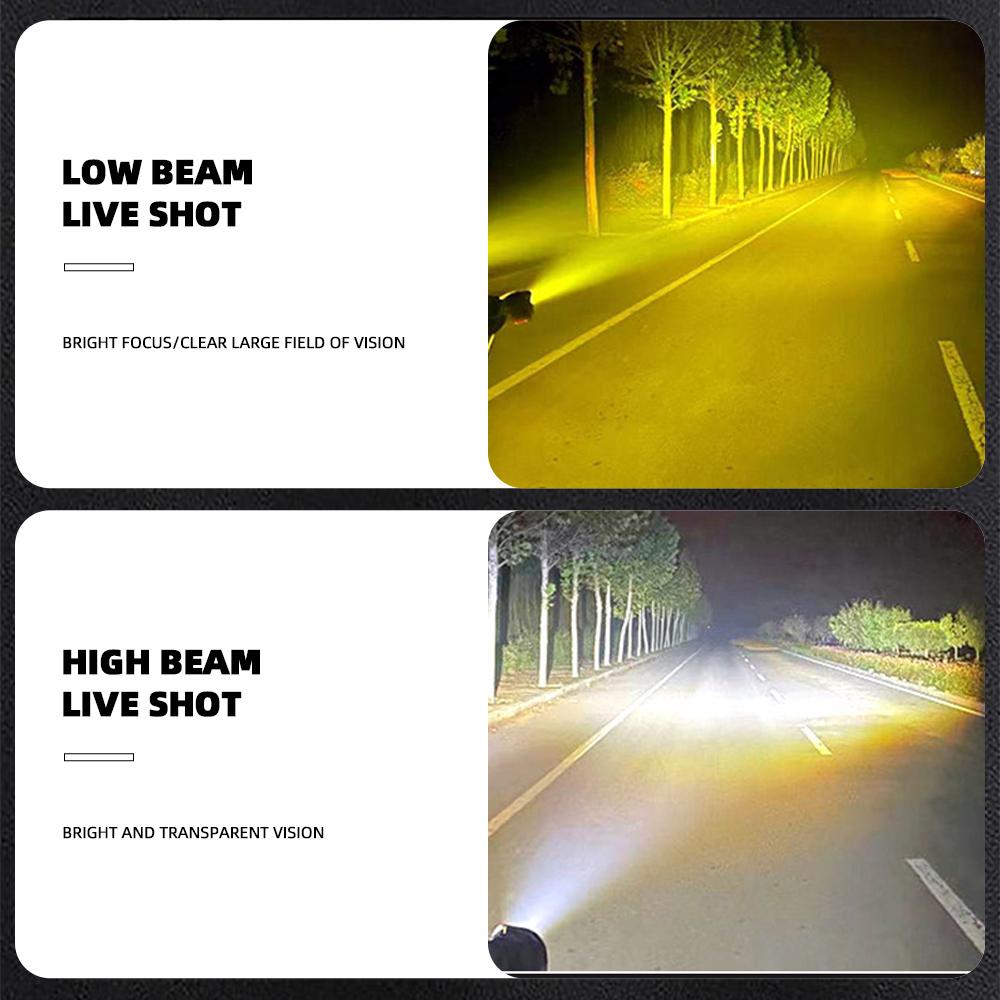1PC Motorcycle Led Bulb, Two Lens Lights, Dual Lens Bulb, High And Low Integrated Ultra Bright Electric Light
