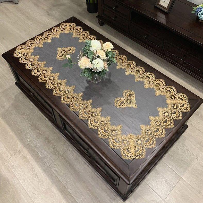 Table Cloth Lace Retro French Style Decorate Fashion Design Anti-dirty Popular Home Textile Rectangle Living Room Daily Simple