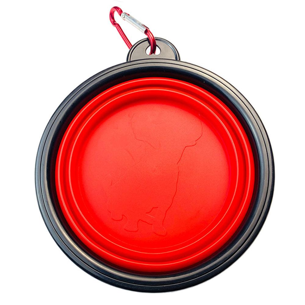 

Складные миски для собак, переносные дорожные миски для собак, расширяемые для кошек, собак, миска для воды, еды, кормушки, силиконовая миска для домашних животных 350/1000 мл S 350ml красный