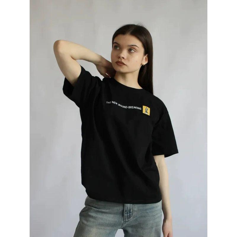 Loose Printed T-shirt Top Western Style New Loose Casual Print Letters Cotton T-shirt Top