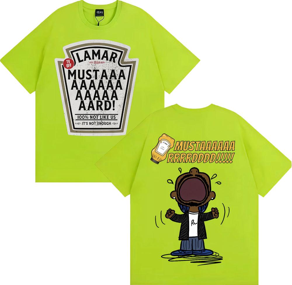 

Рэпер Кендрик Ламар Горчичный Смешные Футболки Женская Мода Хип-Хоп Поп-Музыка Футболка Мужская Повседневная 100% Хлопок Футболка Оверсайз 4XL