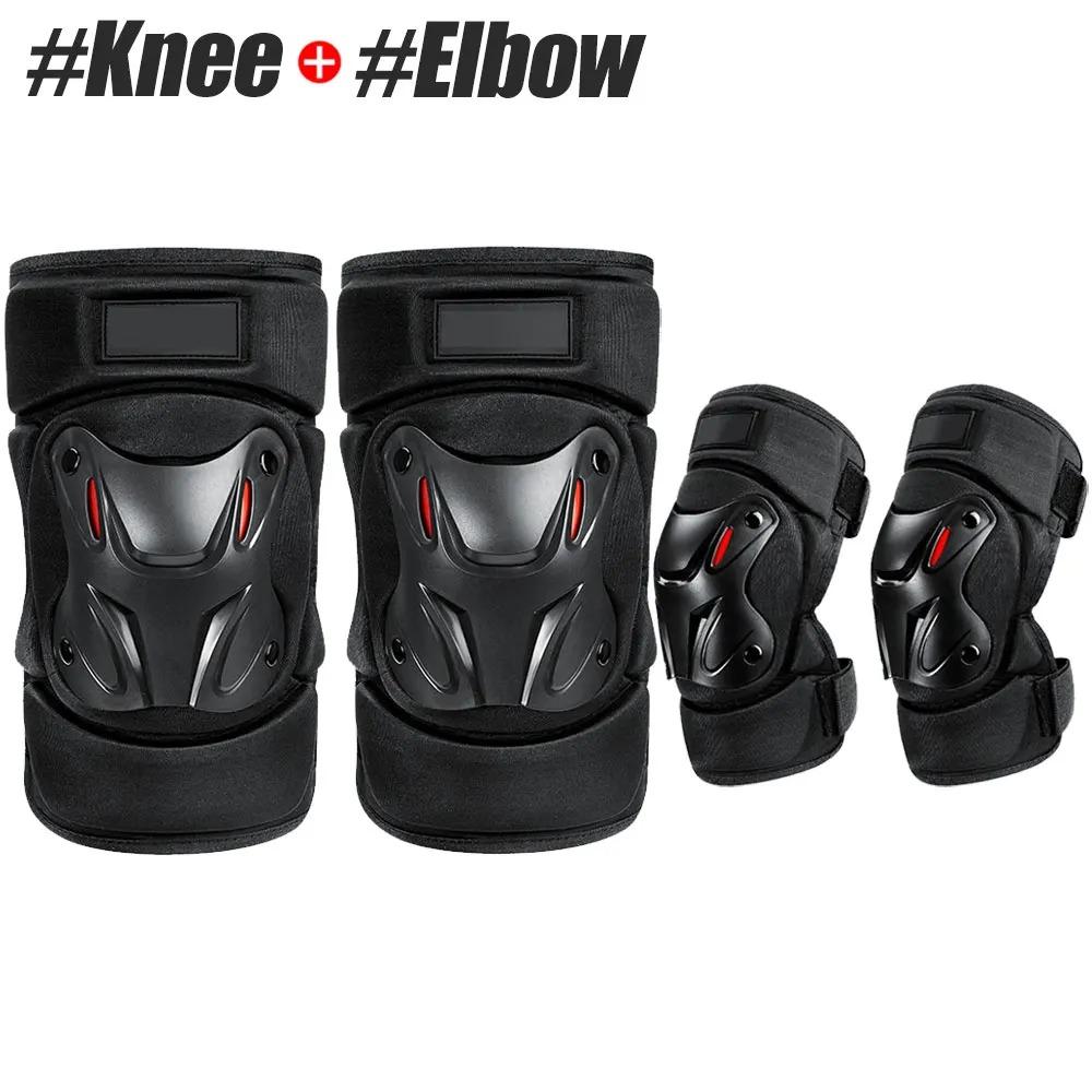 Brace Elbow Protection Pads Shock Absorption Keep Warm Motorcycle Knee Elbow Pads Safety Protector For Outdoor-use Sports 1Pair Knee