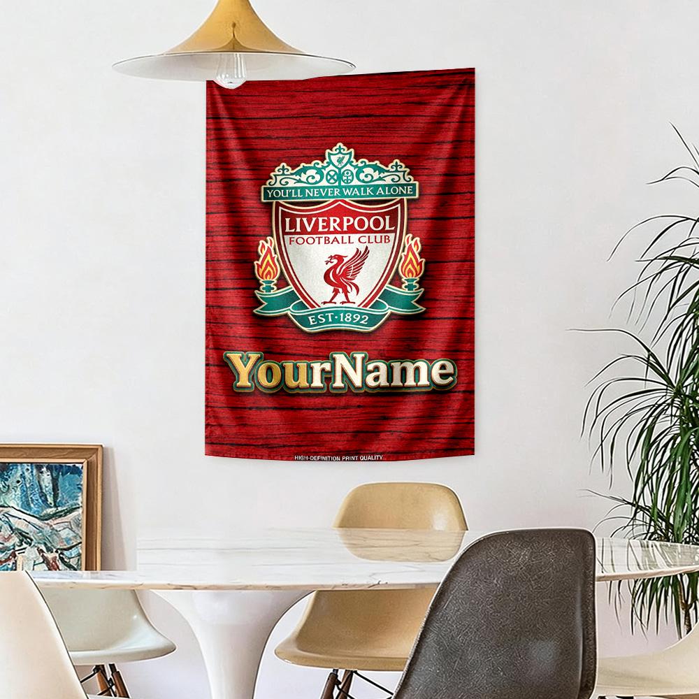 Liverpool Custom Your Name Wall Decor Tapestry Art For Pet Memorial Birthdaywedding Party Backdrop Family Gift