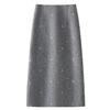 Women's Gray Wool Tweed Embroidered A-line Skirt with Slit (Autumn/Winter 2025)