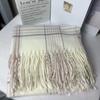 Autumn And Winter New Women'S Imitation Cashmere Plaid Scarf Japanese Fashion Versatile Shawl Thickened Warm Tassel Scarf