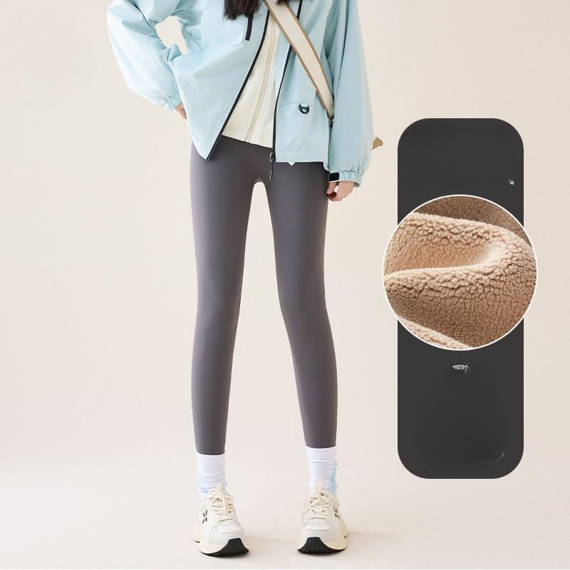 Brushed Shark Skin Women Winter High Waise Tummy Control Fleece Lined Yoga Pants Thick Warm Elastic Thermal Leggings