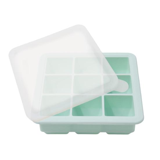 Large Silicone Ice Cube Mold with Lid 9-Cavity Sphere Mold for Whiskey Cocktails Easy-Release Leak-Proof Ice Tray for Freezer And Drinks