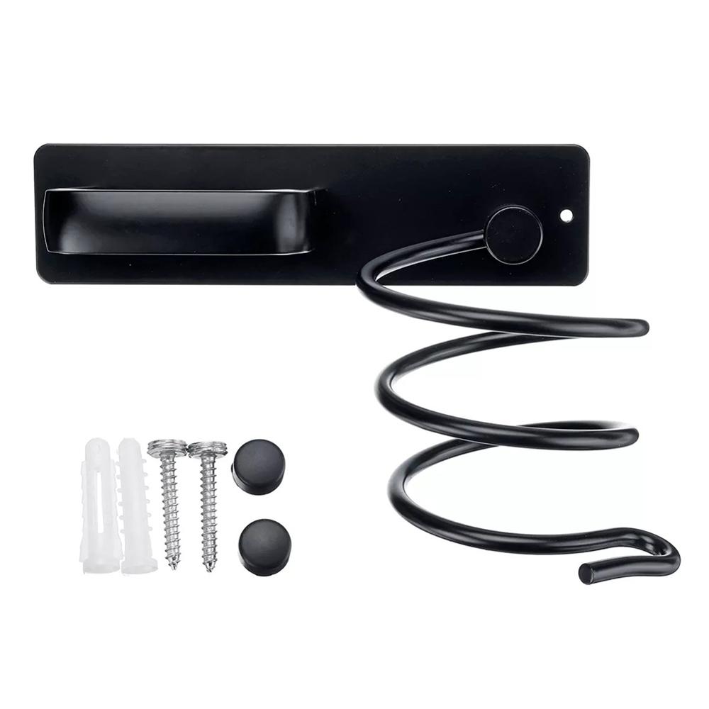 Spiralna ścienna suszarka do włosów przechowywanie organizator uchwyt na półkę wieszak używanie w łazience Salon stylista suszarka na narzędzia stojak na suszarkę do włosów