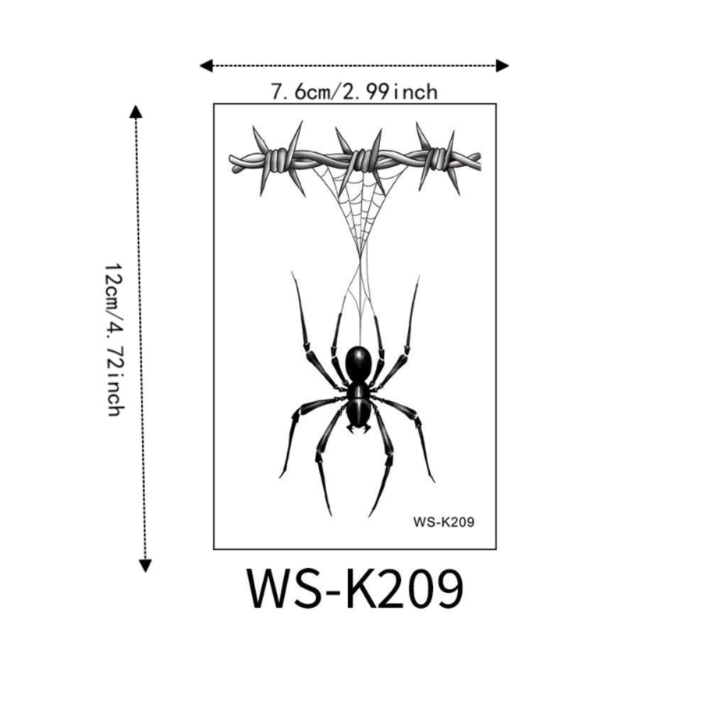 Waterproof Spider Tattoo Realistic Halloween Face Tattoo Body Art Body Tattoo Stickers Face Makeup