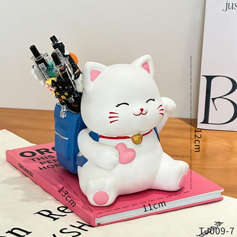 Креативный Маленький Кот Мультяшный Подставка для Ручек Хранение Подставка для Ручек Многофункциональный Настольный Канцелярские Товары Офисные Принадлежности Школьные Подарки