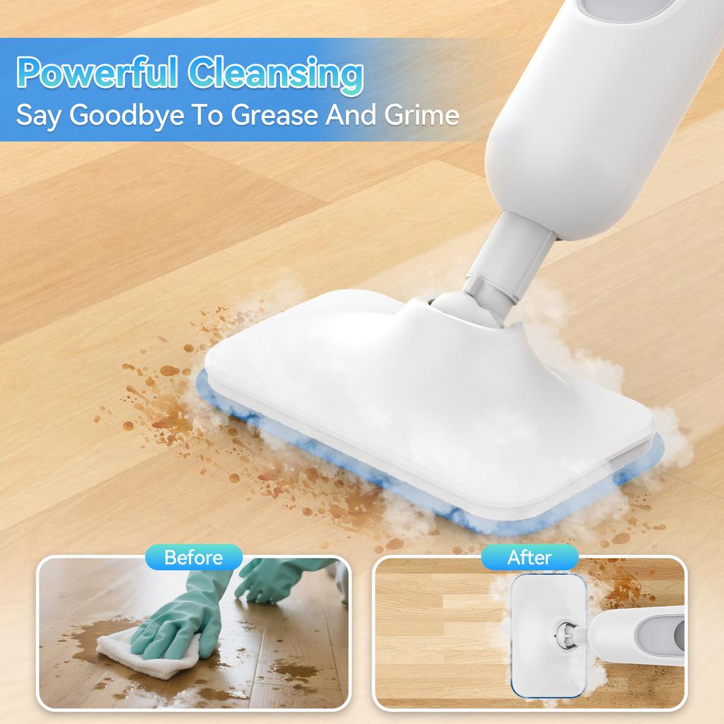 INSE Powerful Steam Mop 6 In 1 Scrubbing Steam Vac Mop High Temperature Detachable Steam Cleaner for HardFloor Carpet Kitchen F2