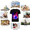 Cyberpunk Style Yin-Yang Fated Couple Print T-shirt Cool Street Style Loose Casual Top Pure cotton T-shirt