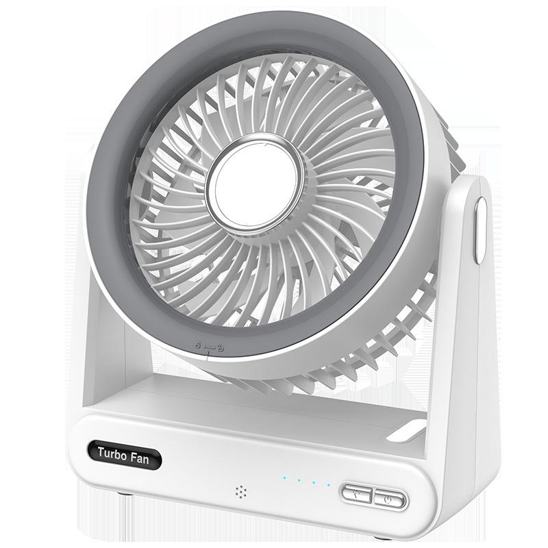 Cross-border USB Desktop Fan for Dorms - Mini, Strong Wind, Table/Wall Mount, Voice-Control Standard Charging (2000mAh)