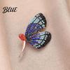 Dazzling Brooch Jewelry Women Sparkling Rhinestone Inlaid Butterfly Shape Anti-Exposure