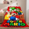 Super Mario Colorful Cartoon Flannel Blanket, Quality Print Throw for Living Room, Versatile Picnic and Travel Use_LIAN