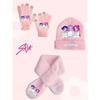 Witch Hunt Girl Winter Warm Knitted Hat Scarf Glove 3-Piece Set Anime Cartoon Children Cute