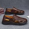 Handmade Summer Men's Sandals Leather Men's Shoes Casual Trekking Sneakers Outdoor Comfortable Breathable Travel Driving Shoes