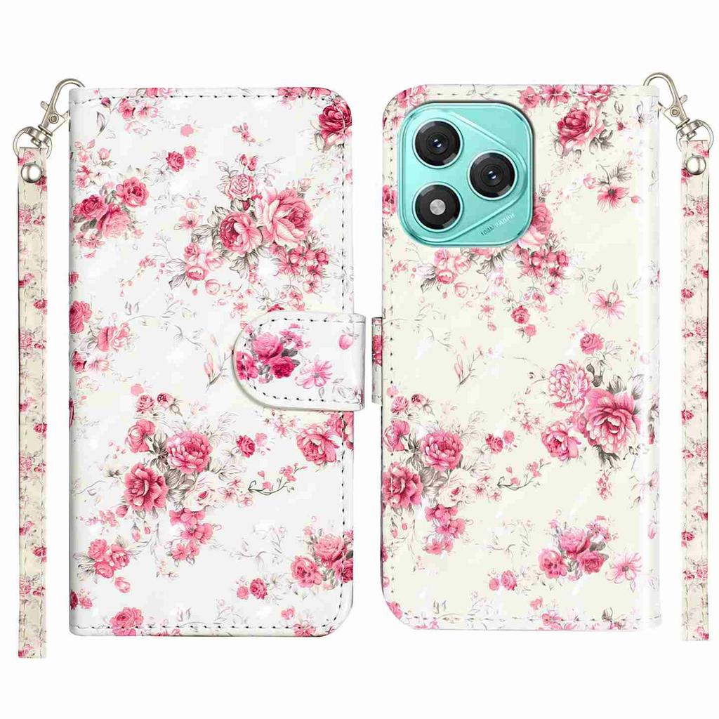 For Honor 400 Lite 5G Wallet Case 3D Pattern Printed Leather Phone Cover with Strap