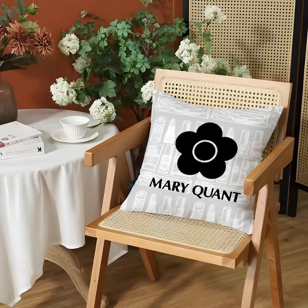 Fashion MMary Quant Cushion Cover Silky Short Plush Invisible Zipper Dustproof Sofa Pillow Case for Home Decor