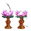 Seven-Color Plug-In Lotus Buddha Altar Offering Lamp with Eternal Light