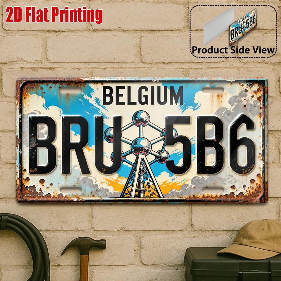 D Flat  pc Vintage Metal Plaque for Decorative Use Only Outdoor Sign  Wall Decor (xcm) BRU Bcm Metal Plaque 15x30cm(5.9x7.8inch)