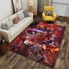 Samurai Anime Battle Scene suitable as a non-slip mat for the living room or bedroom sofa