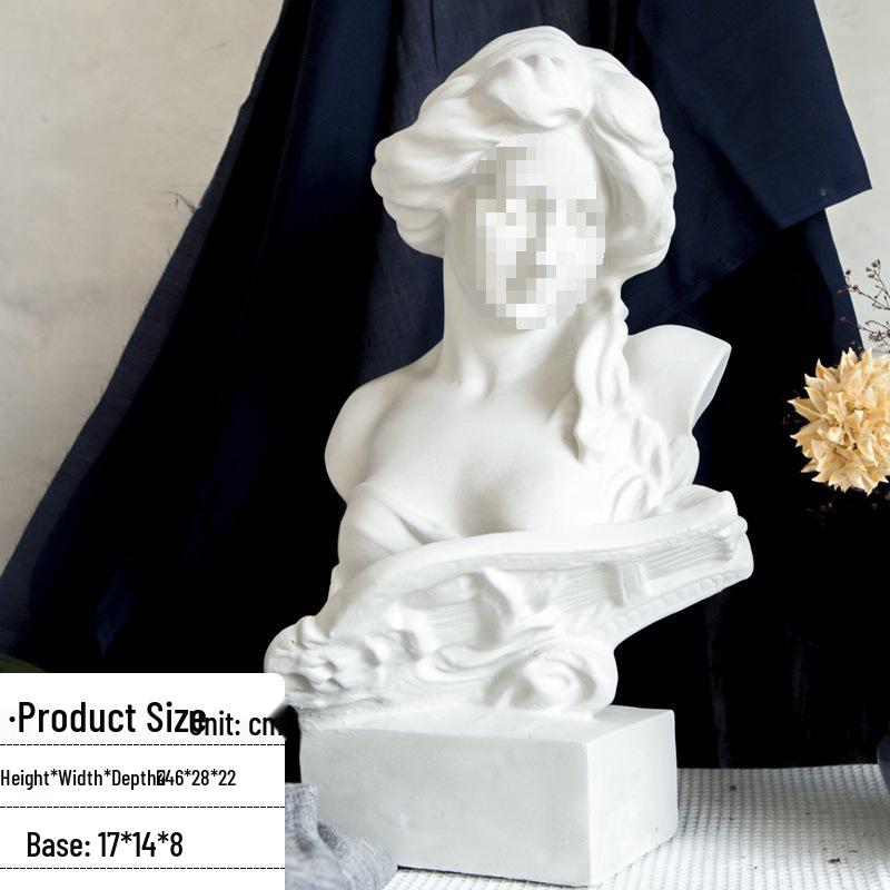 Plaster Cast Geometric Sculpture Set for Art and Photography