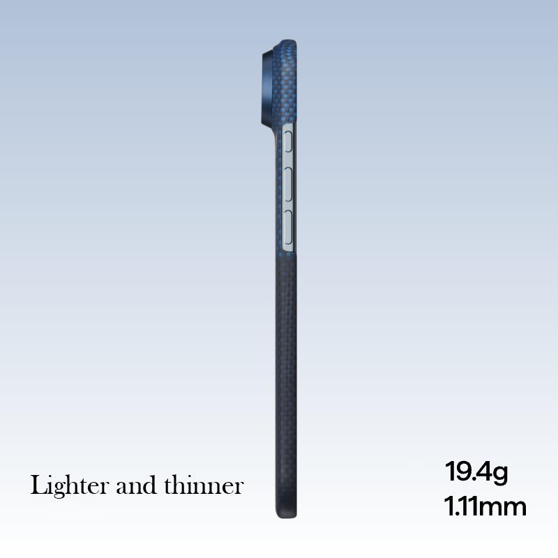 Funda de Fibra de Carbono Pitaka para iPhone 17 Pro Max Funda Trasera de Carga Inalámbrica para iPhone 17 Pro